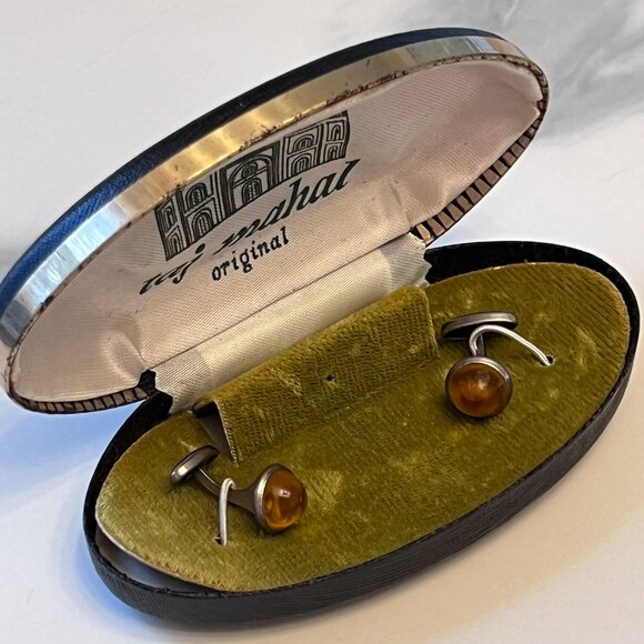 Vintage Mid-Century Cufflinks with Original Presentation Box - Picture 5 of 8